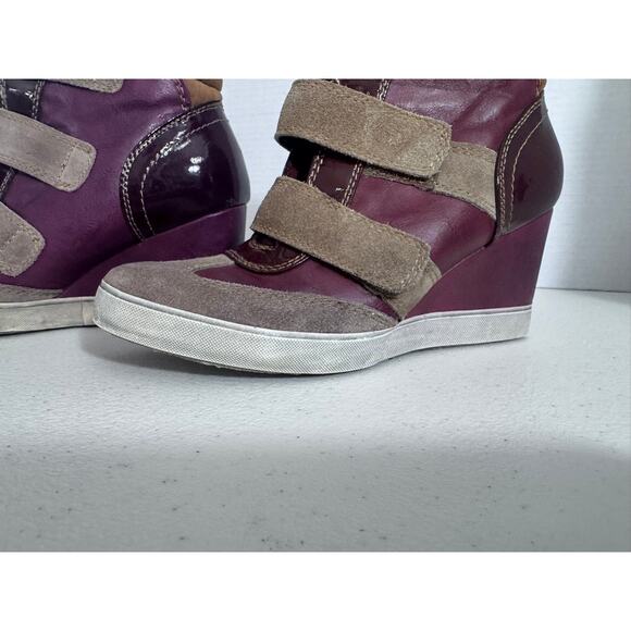 "TAMARIS" Trend Wedge Bootie Hook & Loop Straps Suede & Leather Vintage Y2K - Picture 3 of 10